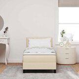 Box spring krevet s madracem Krema 80 x 200 cm tkanina | shoptok.hr