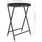  3-dijelni vrtni bistro set poliratan i kaljeno staklo smeđi | shoptok.hr