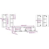 6-dijelni set TV ormarića sivog sonome konstruirano drvo | Shoptok.si