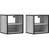  Zidni noćni ormarići 2 kom Sivi Sonoma 40x31x39,5 cm | Eponuda.ba
