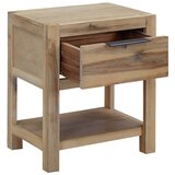 Furnova Nočna omarica s predalom 40x30x48 cm trden akacijev les, (21927734) | Shoptok.si
