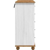  Komoda ASKIM Bijelo 91 x 40 x 95,5 cm Čvrsto borovo drvo | shoptok.hr