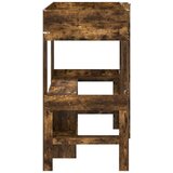  Postelja na podstrešju z mizo Dimljeni oreh 80 x 200 cm, (5000137074) | Shoptok.si
