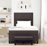 vidaXL Box spring krevet Tamno smeđa 120 x 190 cm tkanina | shoptok.hr