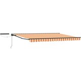vidaXL Električni zložljiv senčnik Rumena in oranžna 4 x 2 m, (5000205961) | Shoptok.si