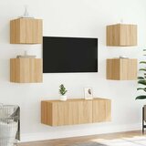  Zidni TV ormarići LED 2 kom boja hrasta sonome 30,5x35x30 cm | shoptok.hr