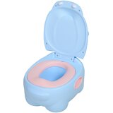 HOMCOM Otroška kopalna kad za dojenčke od 6 do 48 mesecev nedrseča Hipopotamus modra (40x30x23cm), (20755511) | Shoptok.si
