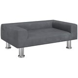  Krevet za pse tamnosivi 70x45x26,5 cm baršunasti | shoptok.hr