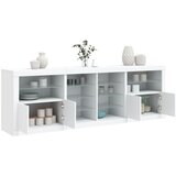 vidaXL Komoda z LED diodami bela 202x37x67 cm Cene