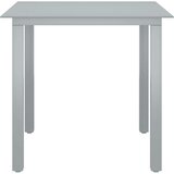 vidaXL Vrtna jedilna garnitura 5-delna aluminij srebrna in črna | Shoptok.si