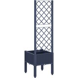 Vrtna sadilica s rešetkom plava siva 40 x 40 x 142 cm PP | Eponuda.com