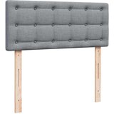 vidaXL Boxspring postelja z vzmetnico svetlo siva 120x190 cm blago | Shoptok.si