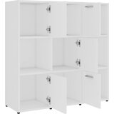 Ormarić za knjige bijeli 90 x 30 x 90 cm od konstruiranog drva | shoptok.hr