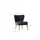  Layla - Anthracite Anthracite Wing Chair Cene