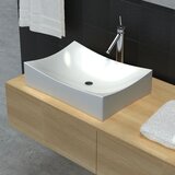 vidaXL Beli keramični umetniški umivalnik z visokim sijajem, (21409105) Cene