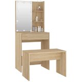  Set toaletnog stolića boja hrasta sonome LED konstruirano drvo Smeđa 60 x 40 x 140 cm | Shoptok.si