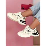 DStreet Sportowe sneakersy damskie BLAZERO beżowe | Shoptok.si