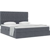  Krevet s prostorom za pohranu s LED-om Tamno siva 180 x 200 cm | shoptok.hr