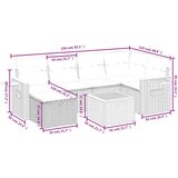  7-dijelni set vrtnih sofa od poliratana s jastucima bež | shoptok.hr