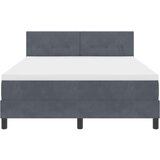  Posteljni dno z vzmetnico temno sivo 140x190 cm žamet, (22052664) | Shoptok.si