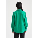 Defacto Regular Fit Long Sleeve Linen Look Shirt | Shoptok.si
