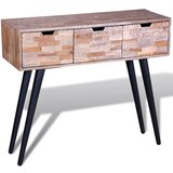 The Living Store Konzolna miza s 3 predali iz predelane tikovine - Miza, (21573603) | Shoptok.si