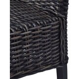 vidaXL jedilni stoli 2 kosa črni Kubu ratan in mangov les | Shoptok.si