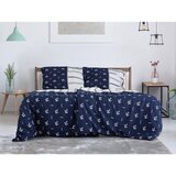 B.E.S. Tamno plava posteljina za krevet za jednu osobu od krepa 140x200 cm Exclusive – Cijene