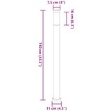  Stupić za svjetlo 110 cm od nehrđajućeg čelika IP44 | shoptok.hr