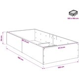  Okvir za podesivu bazu kreveta Betonska siva 100 x 190 cm Slike