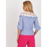 LAKERTA Blouse-LK-BZ-509336.55P-white-blue | Shoptok.si