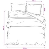  Set posteljine za poplun sivi 140 x 200 cm pamučni200x200 | shoptok.hr