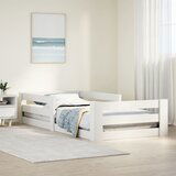 Maison Chic Posteljni okvir - Enojna postelja - Postelja za odrasle brez vzmetnice bel 100x200 cm trdna borovina-J6910, (21764939) | Shoptok.si