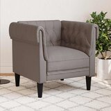  Fotelja Chesterfield smeđesiva od tkanine | shoptok.hr