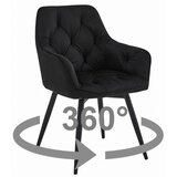  JORK360 Stolica - crni baršun / crne noge x 2 | shoptok.hr