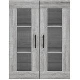  Visoka komoda siva sonome 69,5x34x180 cm od konstruiranog drva Slike