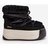 Big Star Women's Leather Snow Boots On Thick Sole With Fur Big Star | Shoptok.si