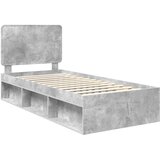  Krevetna konstrukcija s uzglavljem Betonska siva 90 x 190 cm | shoptok.hr