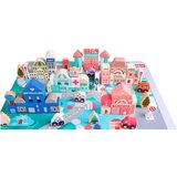 ECO TOYS Edukativni drveni blokovi grad s podlogom od 115 dijelova | Eponuda.com