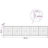  Gabion s žicom debljine 3 5 mm i mrežom 10x10 cm 250x20x50 cm - 20 cm 50 cm 250 cm | shoptok.hr