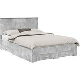 vidaXL Konstrukcija postelje z vzglavjem Betonsko siva 140 x 200 cm, (5000104302) | Shoptok.si