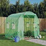  Staklenik s čeličnim okvirom zeleni 4 m² 2 x 2 x 2 m | shoptok.hr