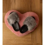 D/CEO marka niezdefiniowana Gray children's fur slides Malinka