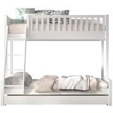 Vipack Bijeli dječji krevet od masivnog bora na kat s prostorom za odlaganje 140x200/90x200 cm SCOTT – Cijene