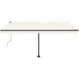  Automatska tenda sa senzorom za vjetar LED 450x350 cm krem | shoptok.hr