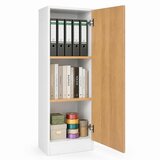 MID.YOU ARHIVSKA OMARA bela, medeni hrast | Shoptok.si
