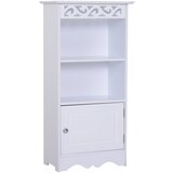 HOMCOM Talna omarica in omarica z 2 policama z vrati MDF Bela Kopalnica MDF 40L x 23P x 80A cm Bela, (20745247) Cene