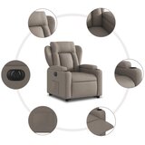  Električni naslonjač na podizanje od tkanine smeđesivi | shoptok.hr