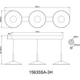 Globo 15635SA-3H - led luster na sajli lampone LED/24W/230V 4000K bež | Eponuda.com