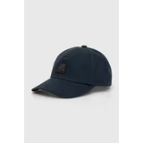 BOSS Orange Bombažna bejzbolska kapa mornarsko modra barva